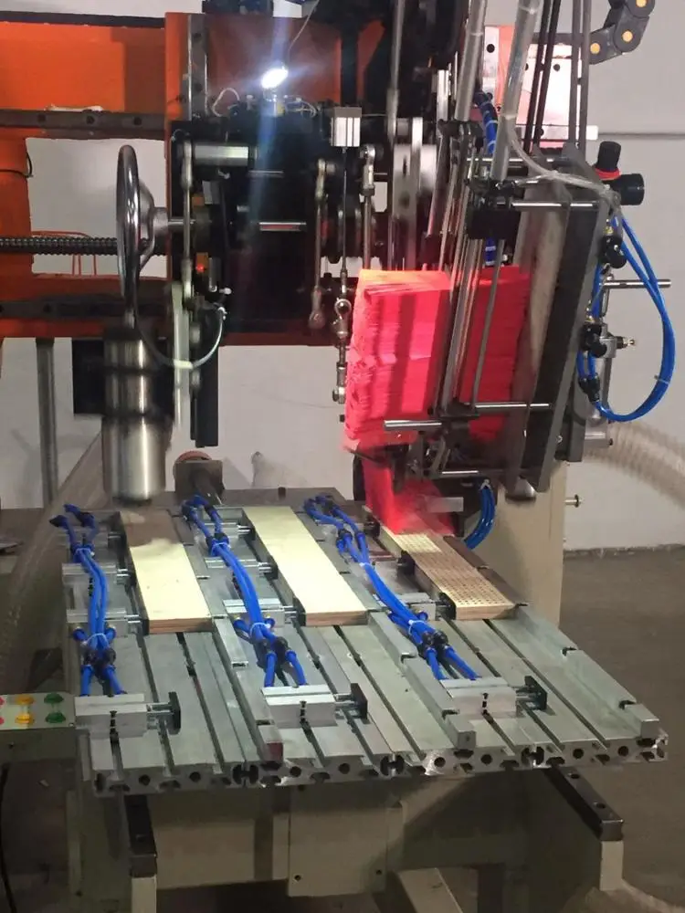 CNC New Condition High Speed 2 Axis 2 Drilling 1 Tufting Wood Brush Making Machine Industrial Brush Flat Brush Making Machine