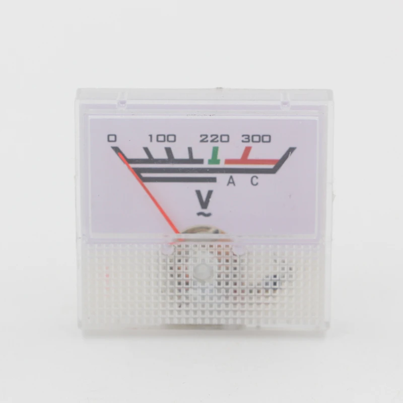 ballboU Voltmeter SO-45 AC 0-300V Round Analog Dial Panel Meter Voltmeter Gauge Black 