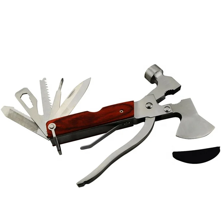 Steel Claw Hammer with Wood Handle Multi-Tool for Outdoor Survival
