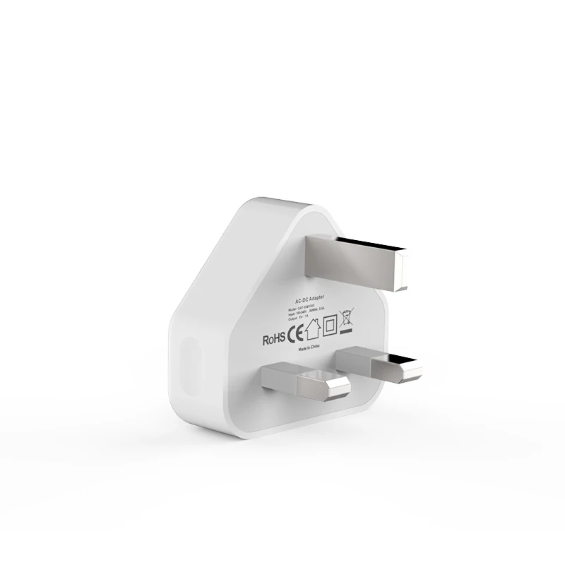 
 5V 1A Великобритании стандартный умный телефон зарядное устройство USB Европейским сертификатом соответствия Великобритании HK универсальный портативный классический дизайн настенного зарядного устройства  