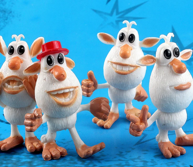 Lovely Russia Cartoon Anime Booba Rock Lamb Play Set 8 Pcs Action Figure 2 5 Inches Online Shopping