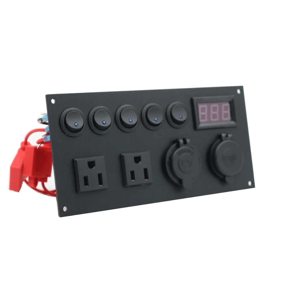 Switch Panel 12V/240V USB Control Charging Unit Motorhome VW Campervan T5 T4