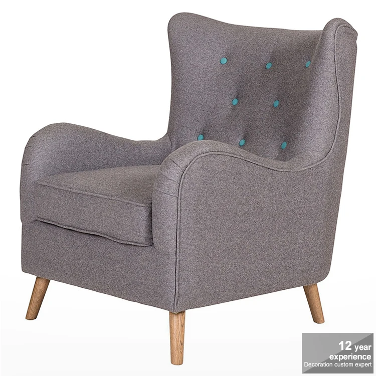 Upholstered Comfortable Modern Arm Leisure Sofa Chair Living Room Furniture Single