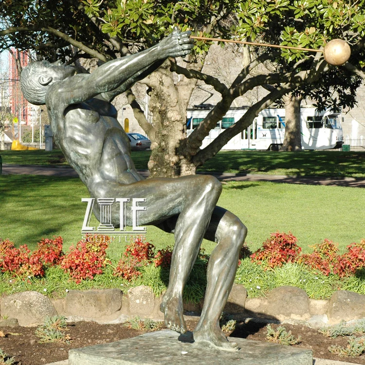 Myron Famous Design Life Size Discobolus Sculpture Bronze Man the Discus Thrower Statue