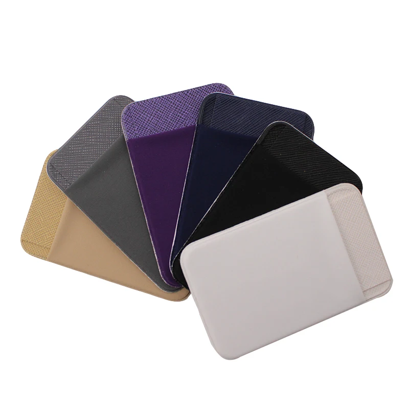 Mini Universal Adhesive Phone Back Slim Stick-on Pocket Credit Card Holder Removable Pouch Wallet Firmly Stick Practical