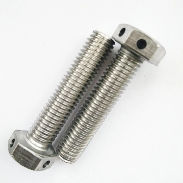 Zinc Galvanized Hex Head Bolts with Hole for Cotter Pin - OEM