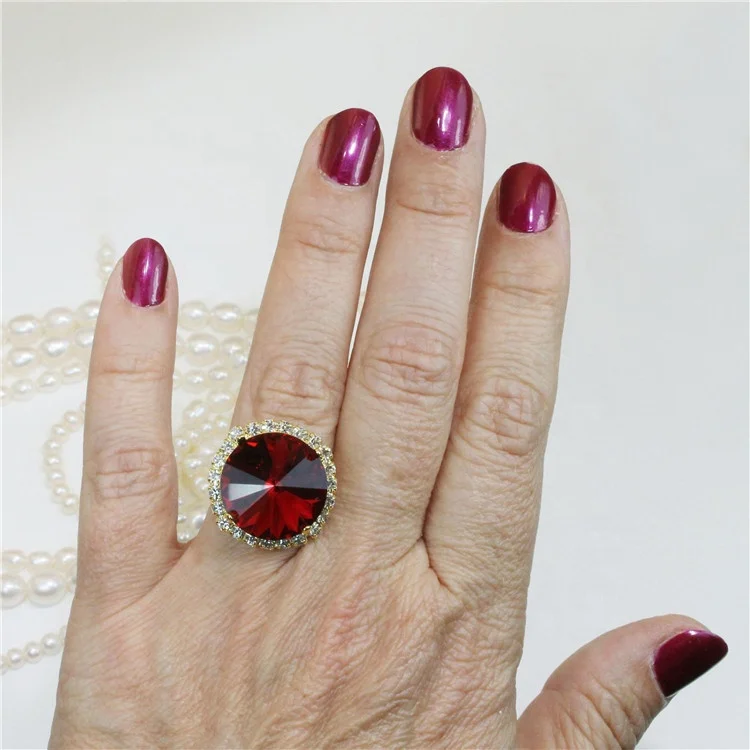 Hot Fashion 1pc silver Purple Fine cubic zirconia Luxurious Ring Size 7-9