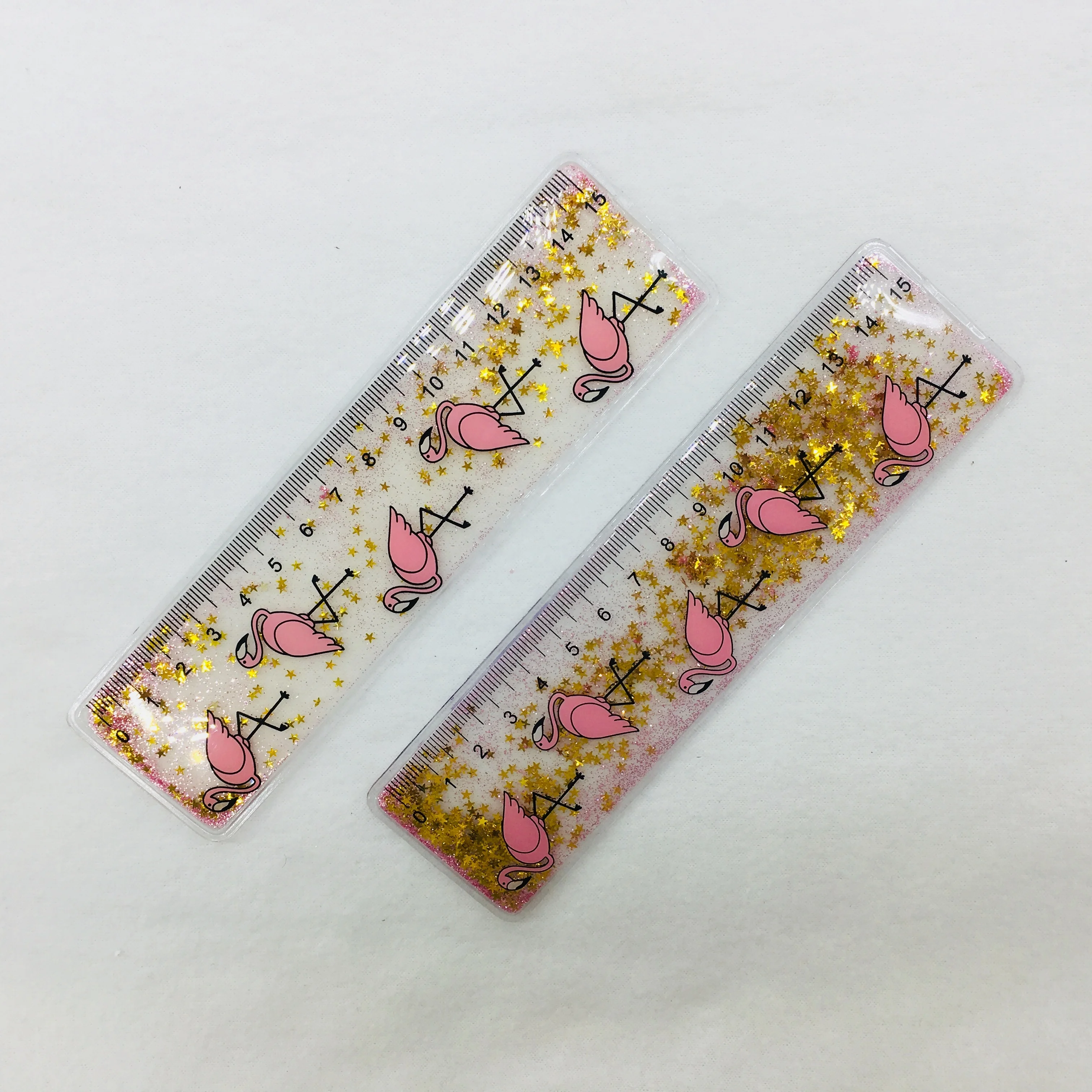 Линейка с жидким заполнением, индивидуальная блестящая рекламная Гибкая безопасная пластиковая мягкая линейка из ПВХ