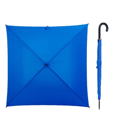 Modern Square Rain Umbrella Unique Promotional Design with Straight Style Made of Durable Polyester for Giveaways