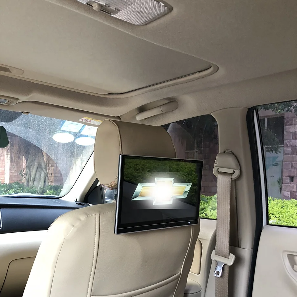 Rear Android Headrest Screen Car Monitor in Car Video for Chevrolet Camaro Captiva Traverse Orlando Cruze Advertising Tv Player