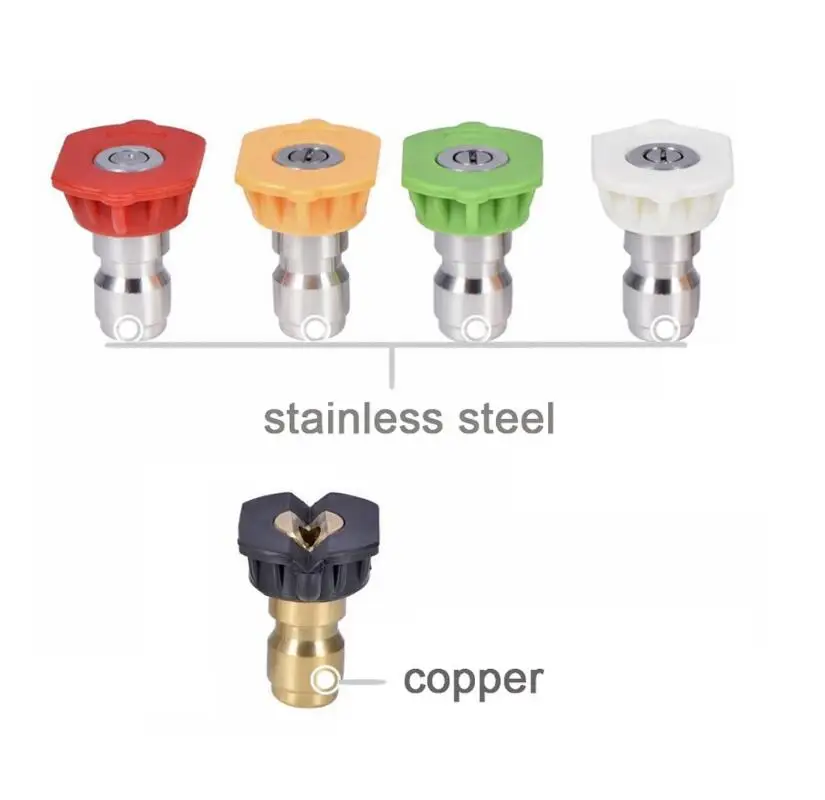 
Насадки для мойки высокого давления BISON (Китай), 1/4 дюйма, 5 шт. в упаковке, 2,5 GPM, насадки с несколькими степенями 