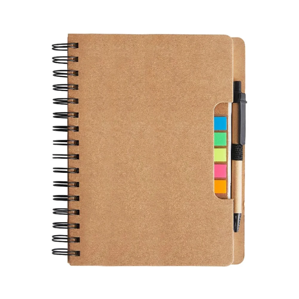 A5 Size Anker Stationery Wood Effect Notebook Plastic Multi-Colour 