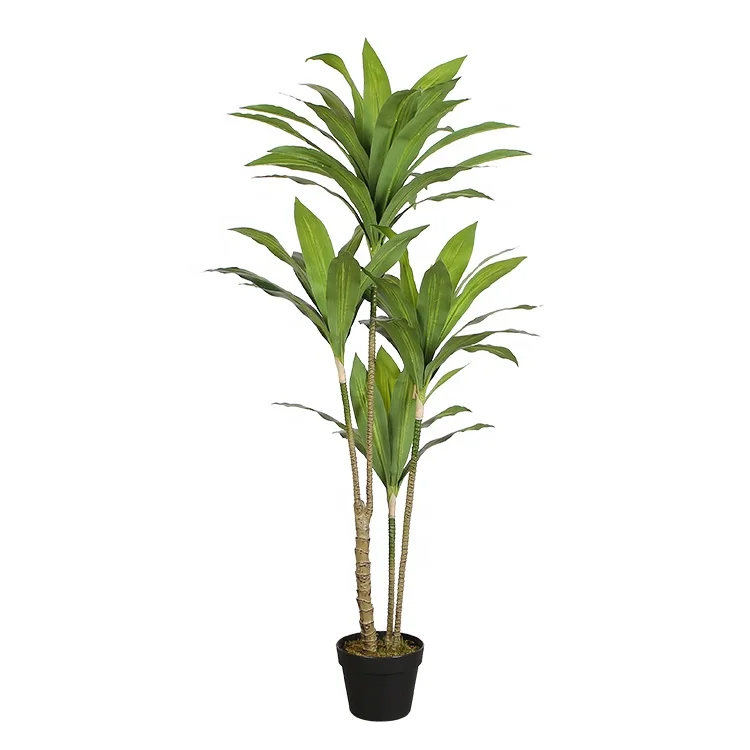 125cm Artificial Dragon Tree Bonsai Tropical Rainforest Style Plant Hotel Restaurant Home Decoration Potted Plants