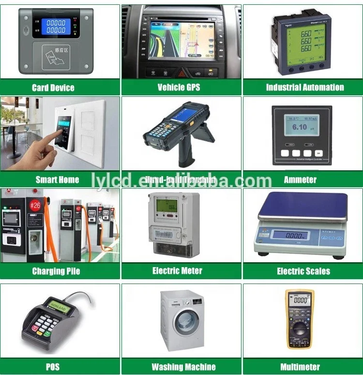 7 Segment LCD Display HTN Negative Display LCD Screen With Touch Control
