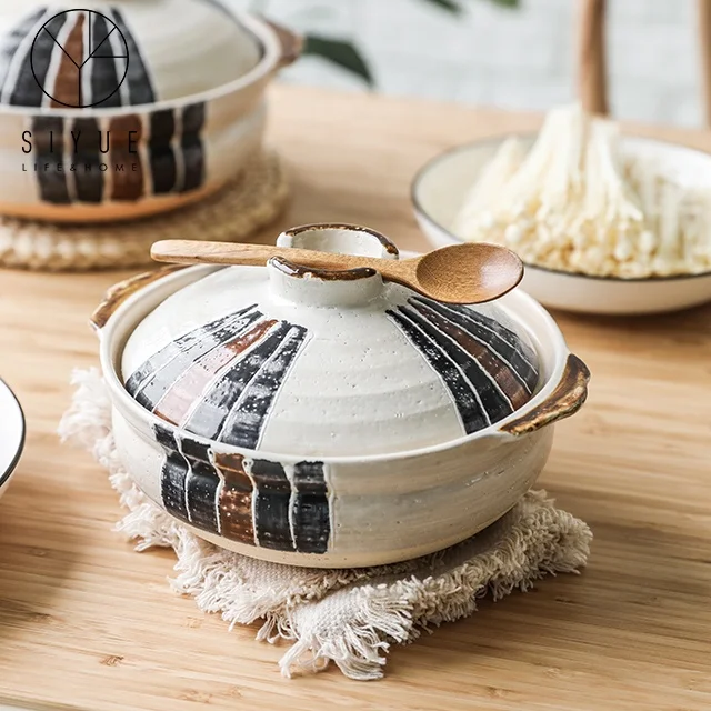 Flame Direct Burning High Temperature Resistant Household Casserole Clay Cooking Stew Pot Cookware for Kitchen