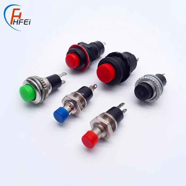 Waterproof Momentary Led Self Lock Plastic Metal Power Button Different Types of Push Button Switch
