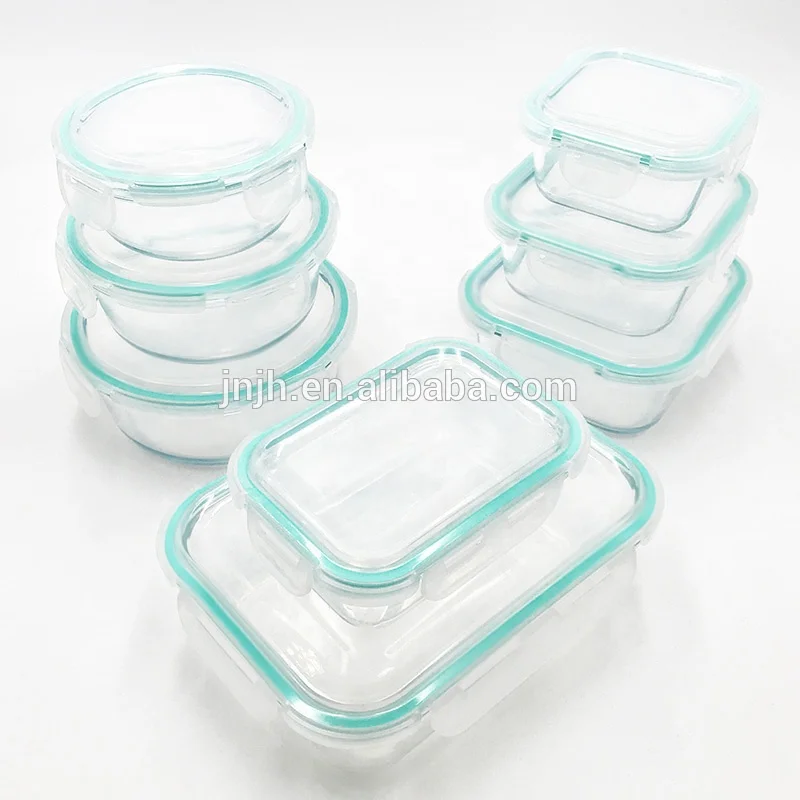 18 Piece Set Glass Food Storage Containers with Lids Glass Meal