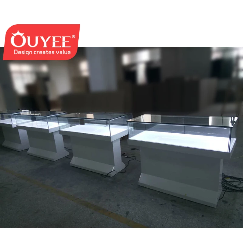 Customized Luxury Style Modern Wooden Mobile Phone Shop Counter Design