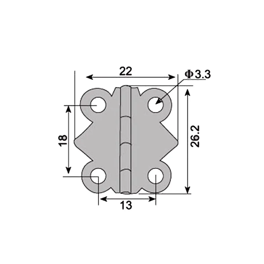 Металлические маленькие петли-бабочки, деревянные петли для ящика, серебристые 26,2 мм, FS5001