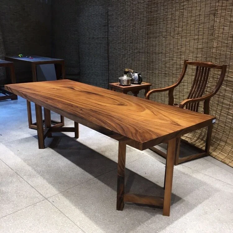 Restaurant Hotel Supplies Industrial Modern Style Solid Black Walnut Wood Dining Tables Top Buy Table Top Dining Table Wood Table Product On Alibaba Com