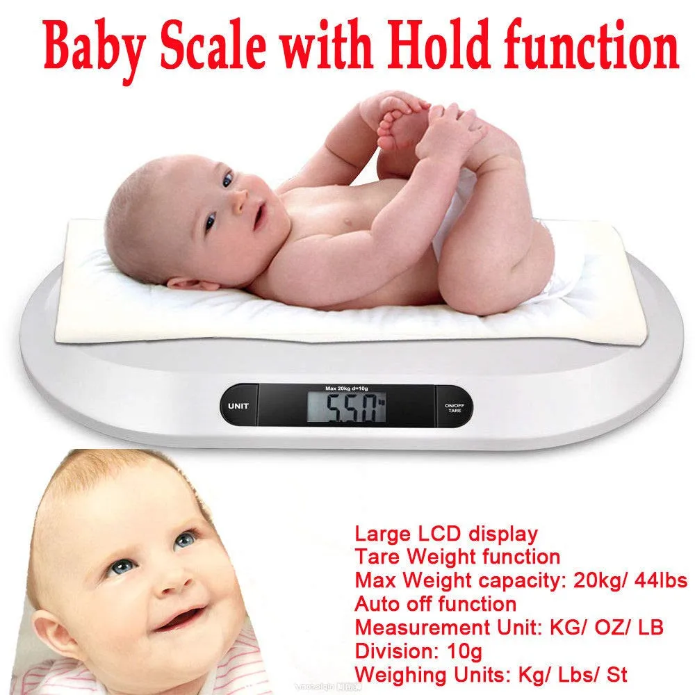 LCD Screen Digital Baby Weight Scale 20kg/10g Electronic Newborn Weight  Balance High Precision Measurement Gauge