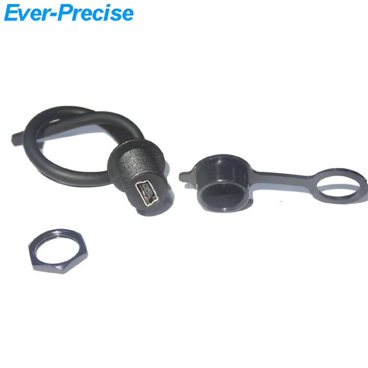 Водонепроницаемый кабель Mini USB 2,0, панельный разъем, водонепроницаемый кабель IP67