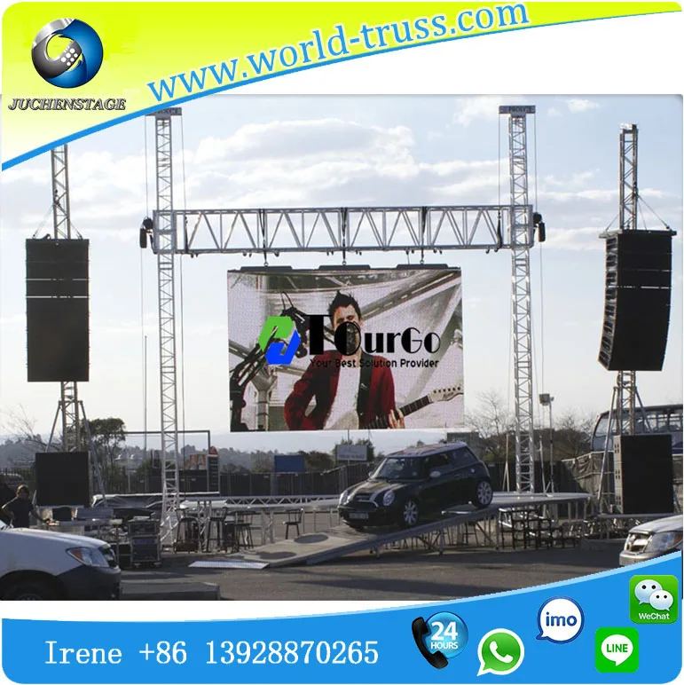 Подержанная алюминиевая ферма с базовой пластиной, подвижная головка, тотемная ферма