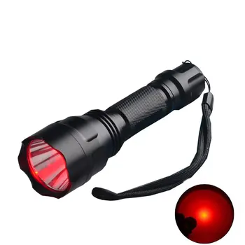Brightest Waterproof Red Light Torch 1000 Lumens Long Range Red Hunting Light Night Vision Red LED Flashlight