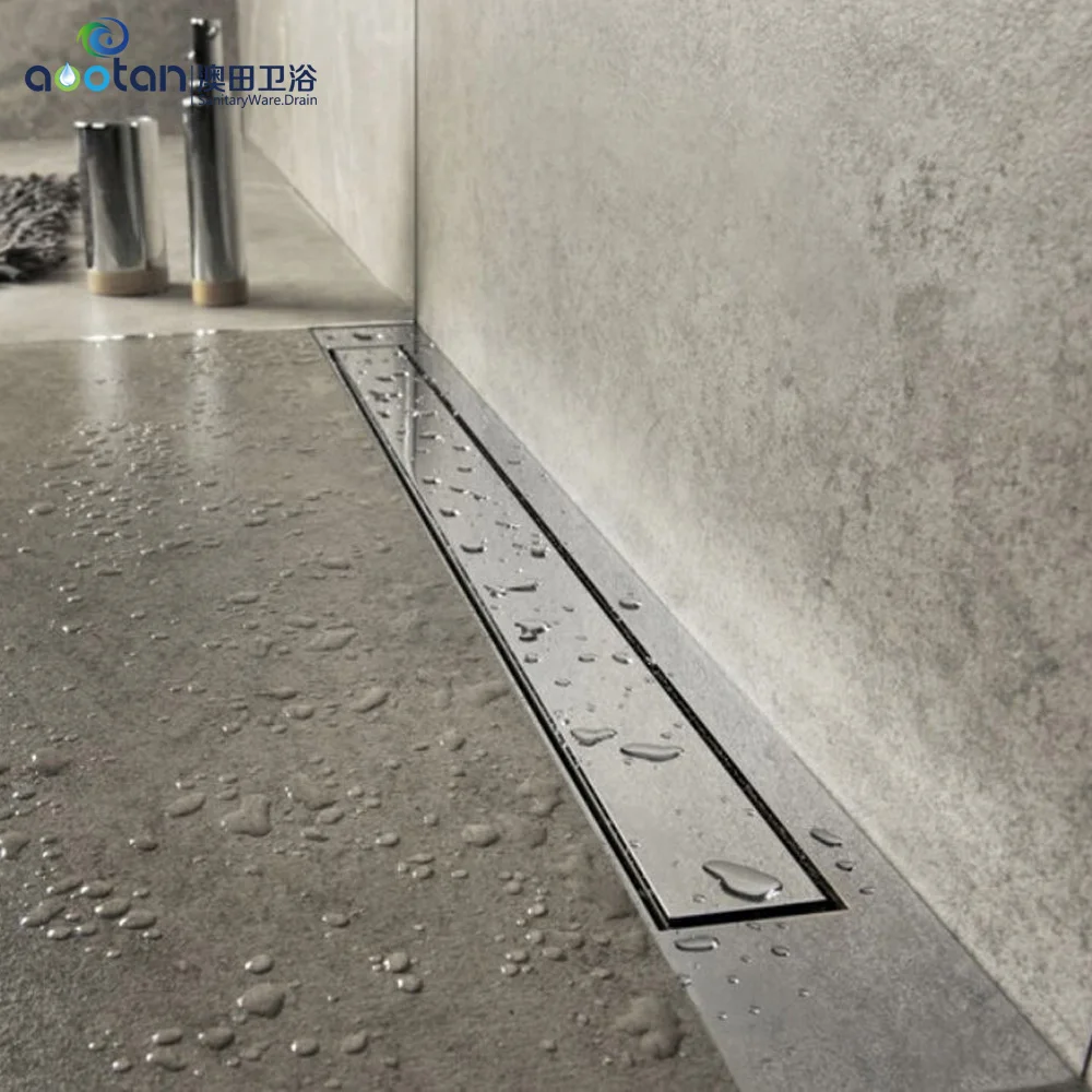 Drenaje lineal de ducha de 24 pulgadas con rejilla extraíble, drenaje de  ducha de acero inoxidable 304 pulido cepillado, drenaje de ducha de piso  con
