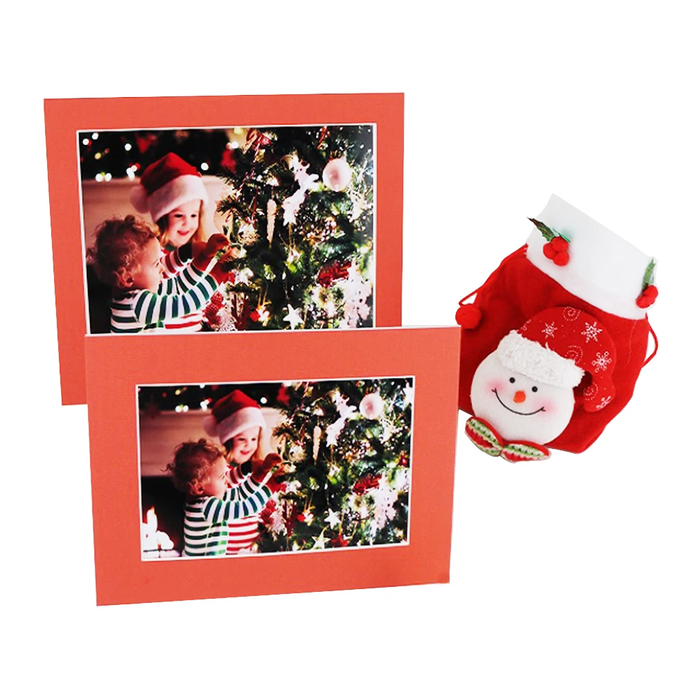 Christmas gift paper photo frame commemorative photo acid free Passepartout