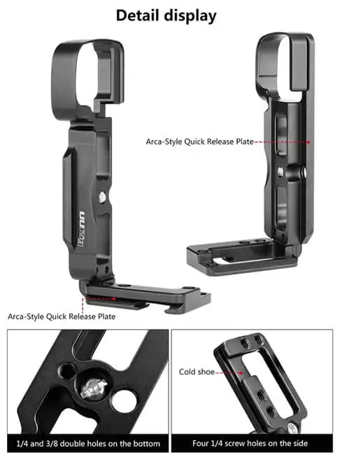 Soporte Tipo Jaula Para Sony A6600 | Estabilizador De Grabación Con Zapata Fría Y Múltiples Roscas De 1/4 Para Micrófono Y Monitor | Aluminio Resistente