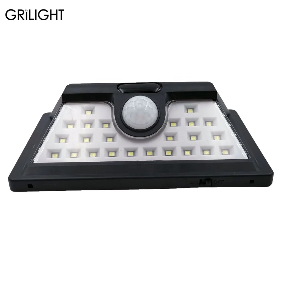 
Лидер продаж на Alibaba, светодиодные настенные лампы с датчиком движения, наружное освещение на солнечных батареях 