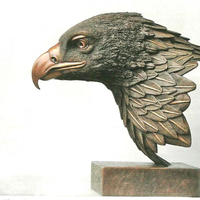 Details about   Collectible Decorated Chinese Copper Carved Eagle Head Statue 