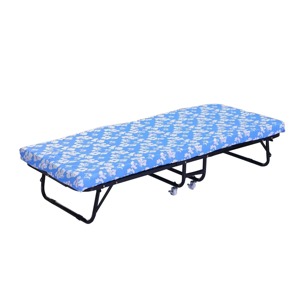 Factory Cheapest Angle Iron Cheap Metal Folding Bed for Adult Guest Folding Bed