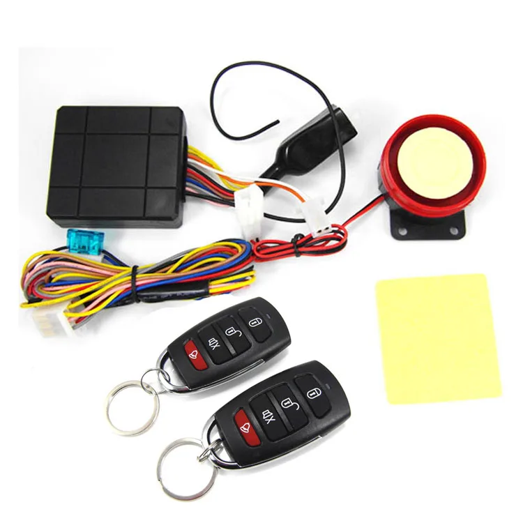 12V Universial Motorcycle Anti-theft Security Alarm System with Double Remote Control Motorcycle Remote Control Alarm Warner Anti-Theft Security Burglar Alarm System 