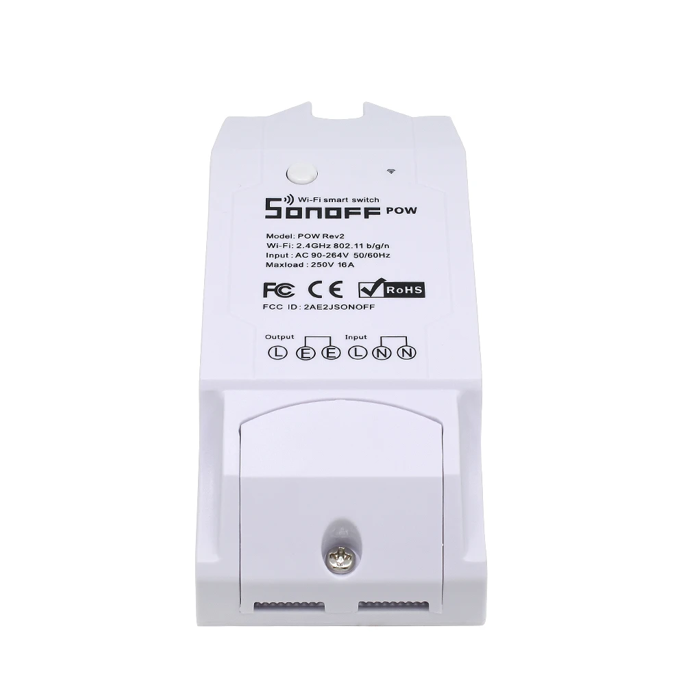 SONOFF POW Elite Smart Power Meter Switch 16A Wifi Monitor Energy Power Consumption Switch Module with LCD Works with Alexa