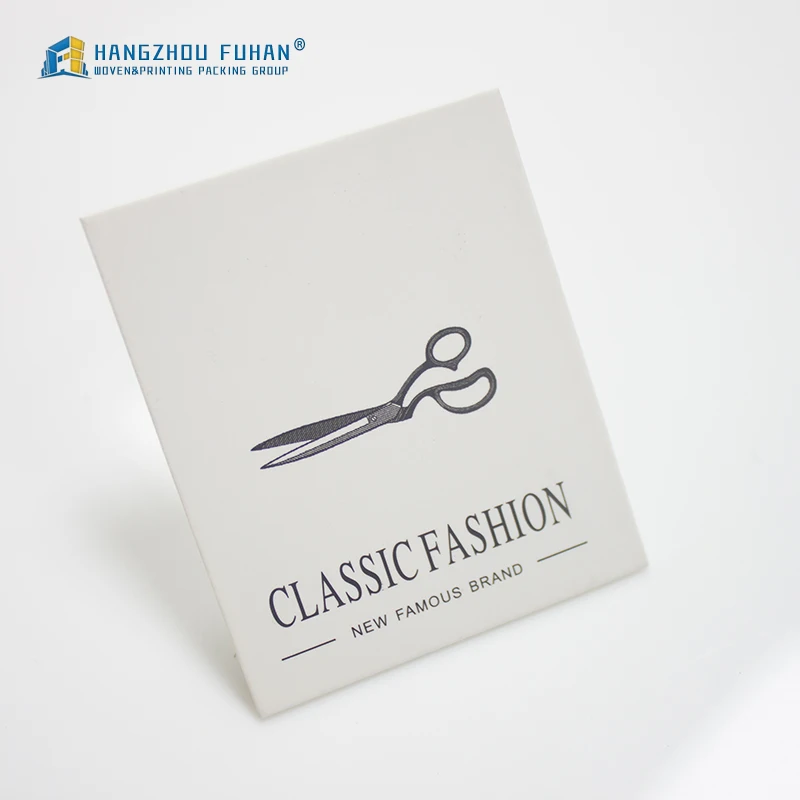 Clothes Tag  Custom Logo Scissors White Paper Hang Tag For Clothes