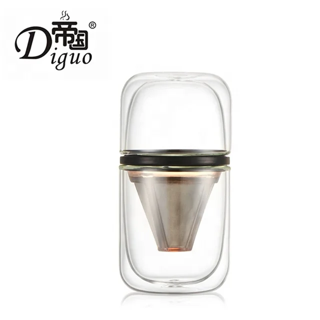 Diguo 250ml Portable Black Color Pyrex 