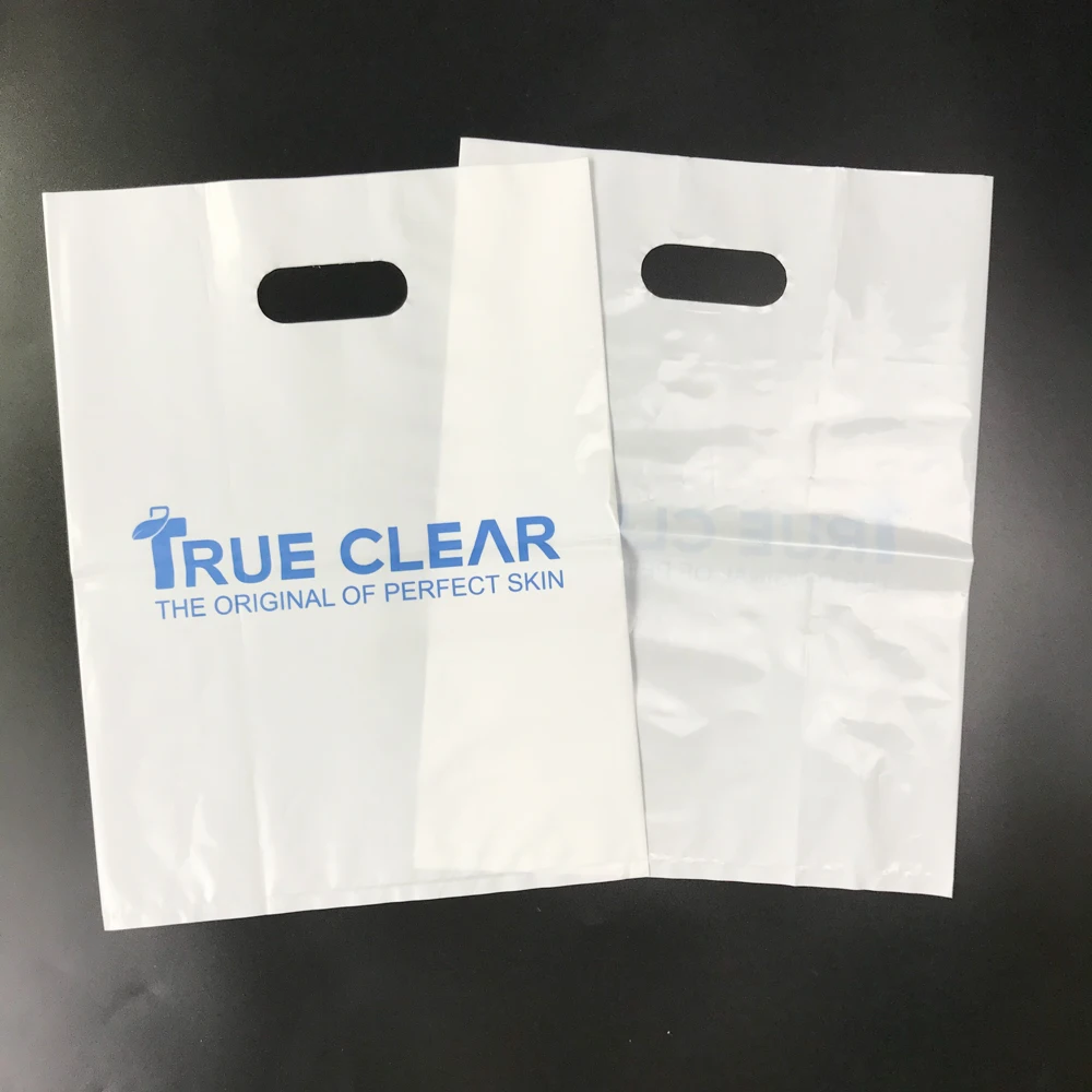 Polyethelyne Loop Handle Shopper Plastic Retail Boutique Shopping Bag (White) - 19 x 10 x 12- 2.5 Mil
