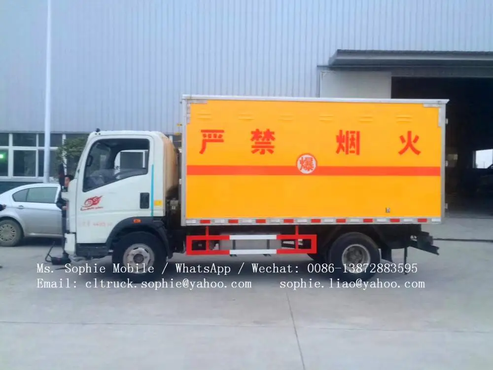 Cheapest Price 4 Tons Howo Small Gas Bottle Transportation Box Cargo Truck for Sale for Burma Peru Chile