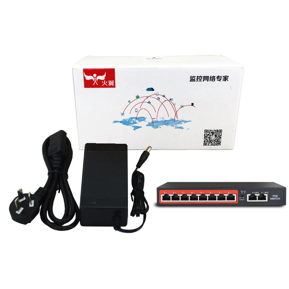 Factory High Quality  8Ports POE Switch Reverse Power Supply Ethernet Smart Switch for Ip Camera