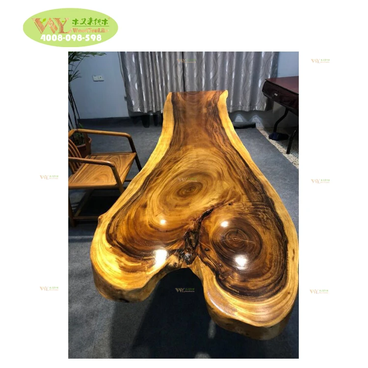 
Hot selling suar wood walnut slab table /Factory price solid wood live edge slab table 