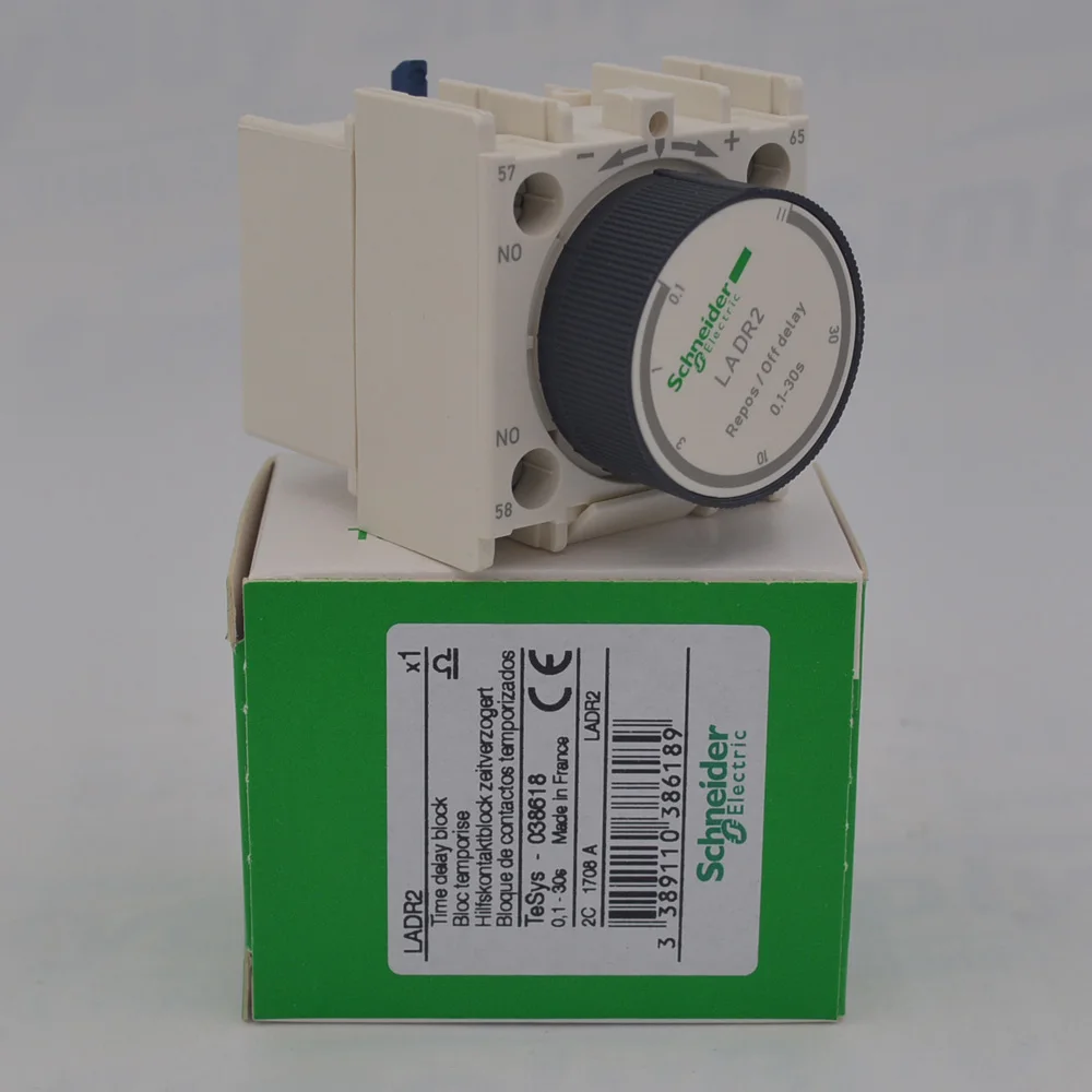 LADT TeSys Auxiliary Contact LADR2/LADT2/LADT4 for LC1D Contactor, 3-Pole,  100A, 690V, Time Delay Block for Overload Relays LADT2 Delay Contact Module LADT0 LADT4 LADR0 LADR2 LADR4 LADS2 Del