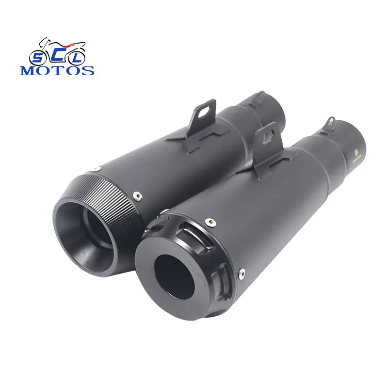 SCL-2018030036 черный производительность мотоцикл выхлопной трубы глушитель