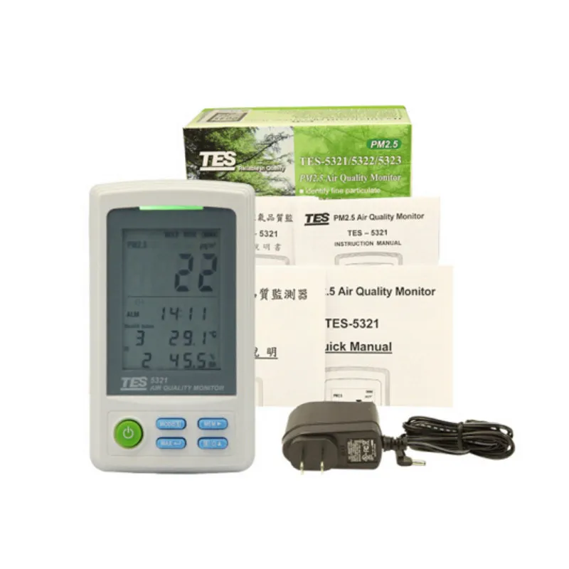 TES-5321 PM2.5空気質モニタリングメーター ホルムアルデヒド