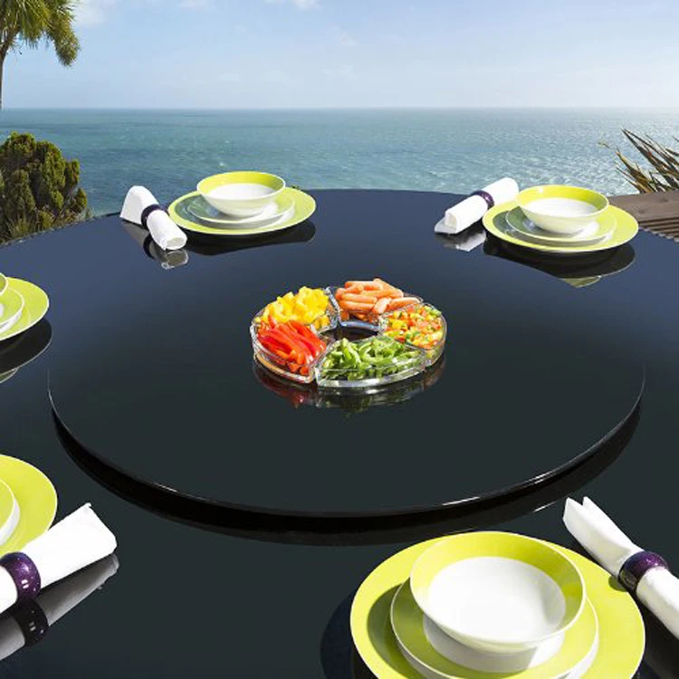 Круглый проигрыватель из закаленного стекла для стола, 8 мм, 10 мм, 12 мм