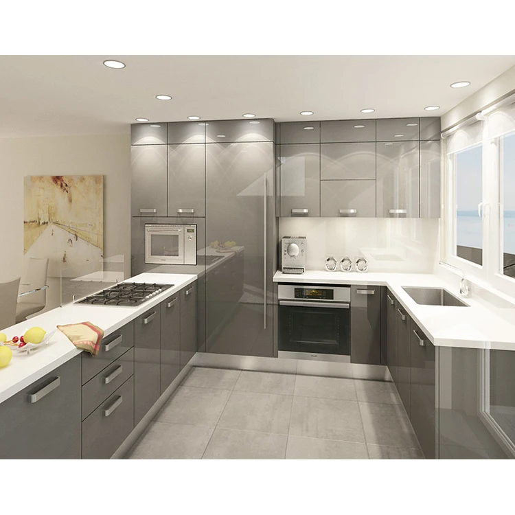Foshan simple wood kitchen cabinet design from PRIMA| Alibaba.com