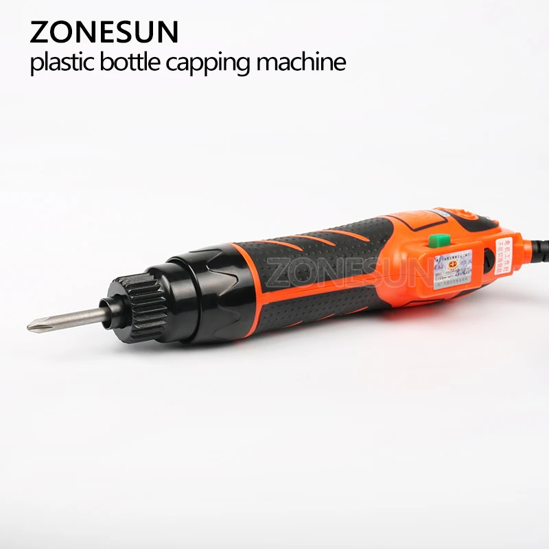 ZONESUN Электрический 10-50 мм ручной инструмент для укупорки бутылок пластиковая круглая крышка для бутылок винтовая укупорочная машина