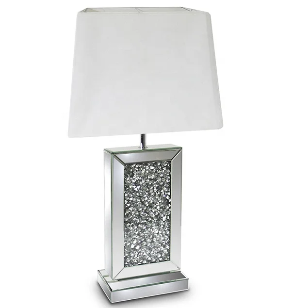 
 С блестящими стразами; Раздавить с украшением в виде кристаллов плавающий площадь 18 дюймов серебряной угловой оттенок зеркальный торшер  