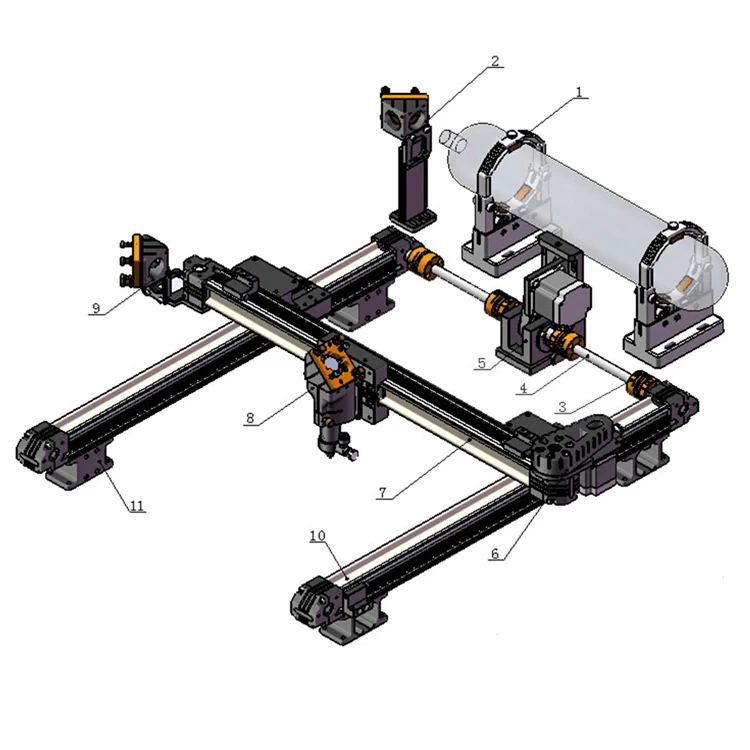 Silent Design Smooth 1300mm Ball Screw Linear Guide Rail System for Laser Machine Parts